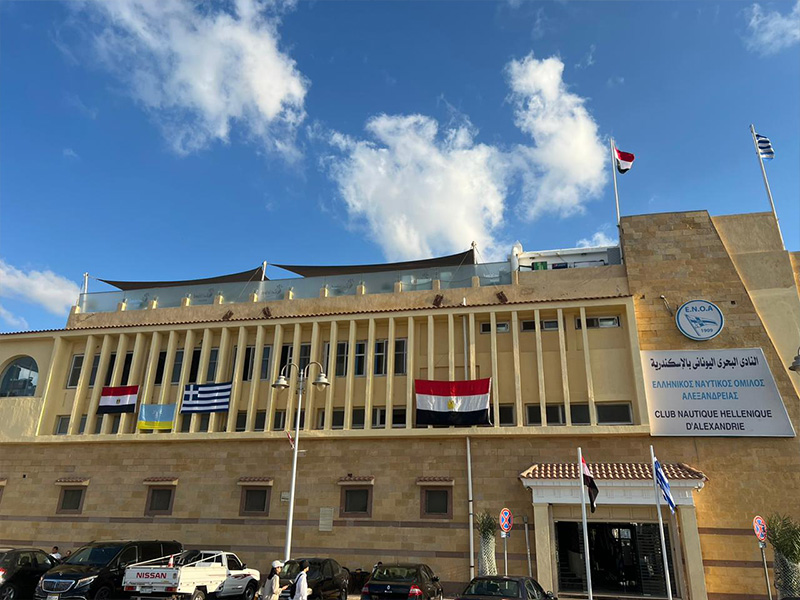 Restoration of the Western Facade of the Greek Nautical Club in Bahari, Alexandria.